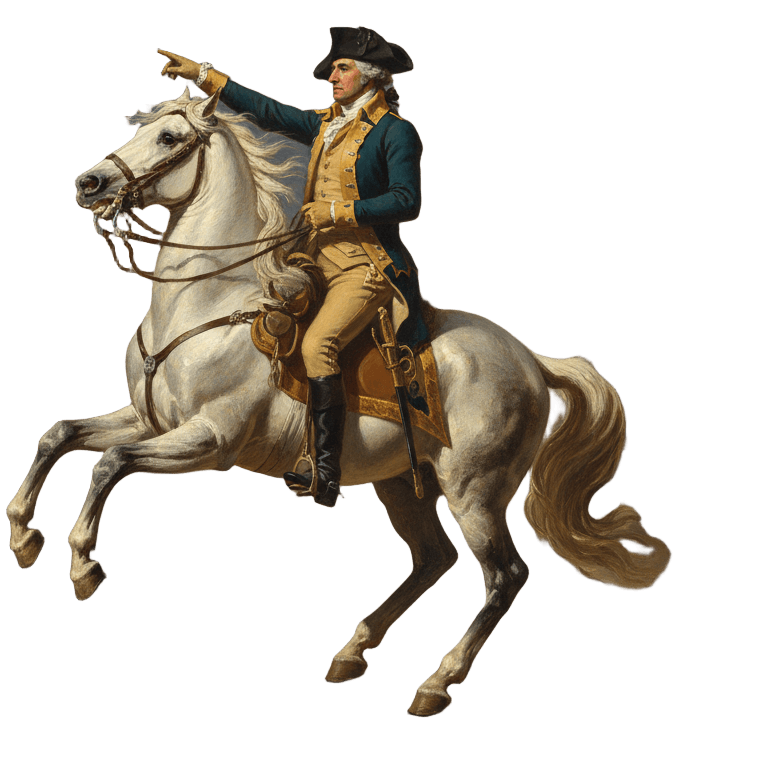 George Washington on horseback